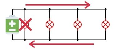 parallel connection broken