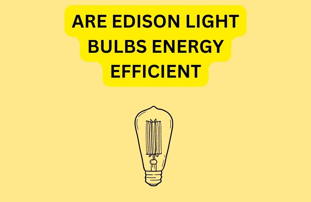 are edison light bulbs energy efficient
