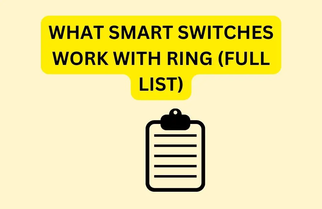 what smart switches work with ring